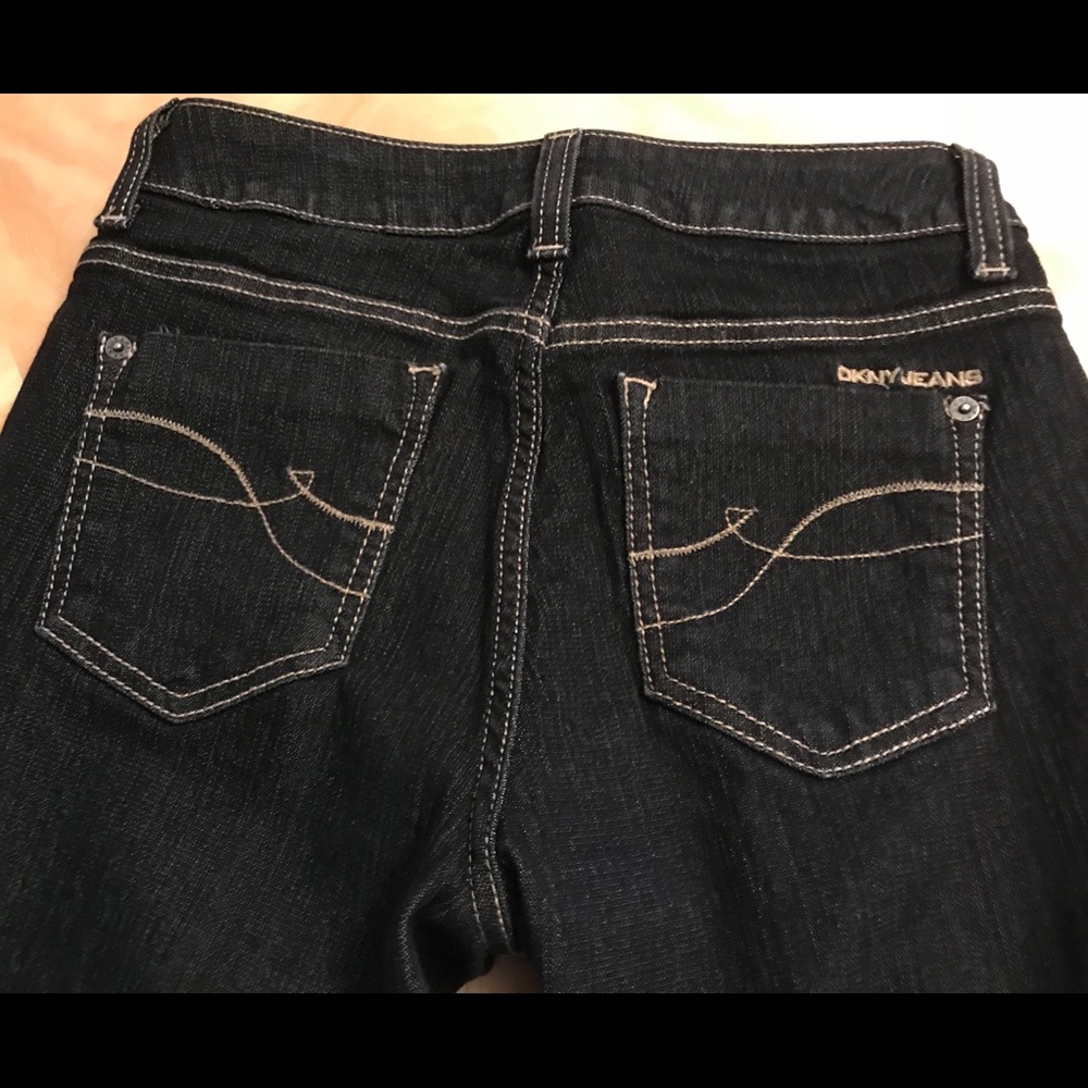 DKNY Jeans SOHO Bootcut Black Stretch Size 6 S/C